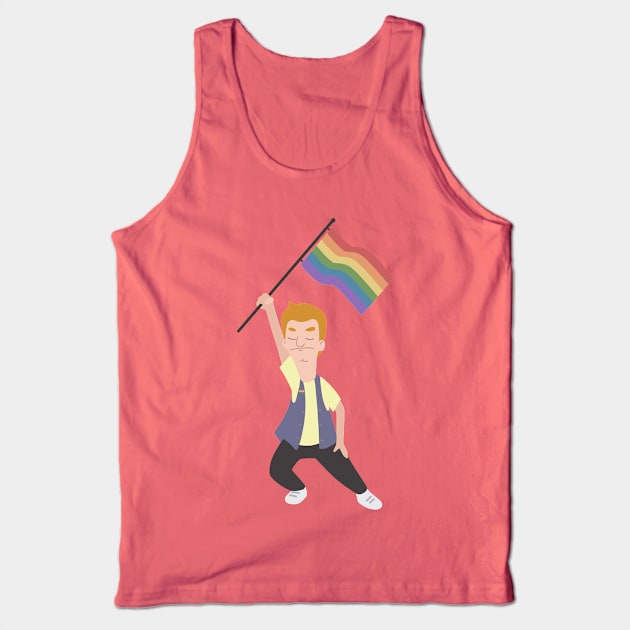 Jimmy Jr. x Lgbtq+ Flag Tank Top by gray-cat